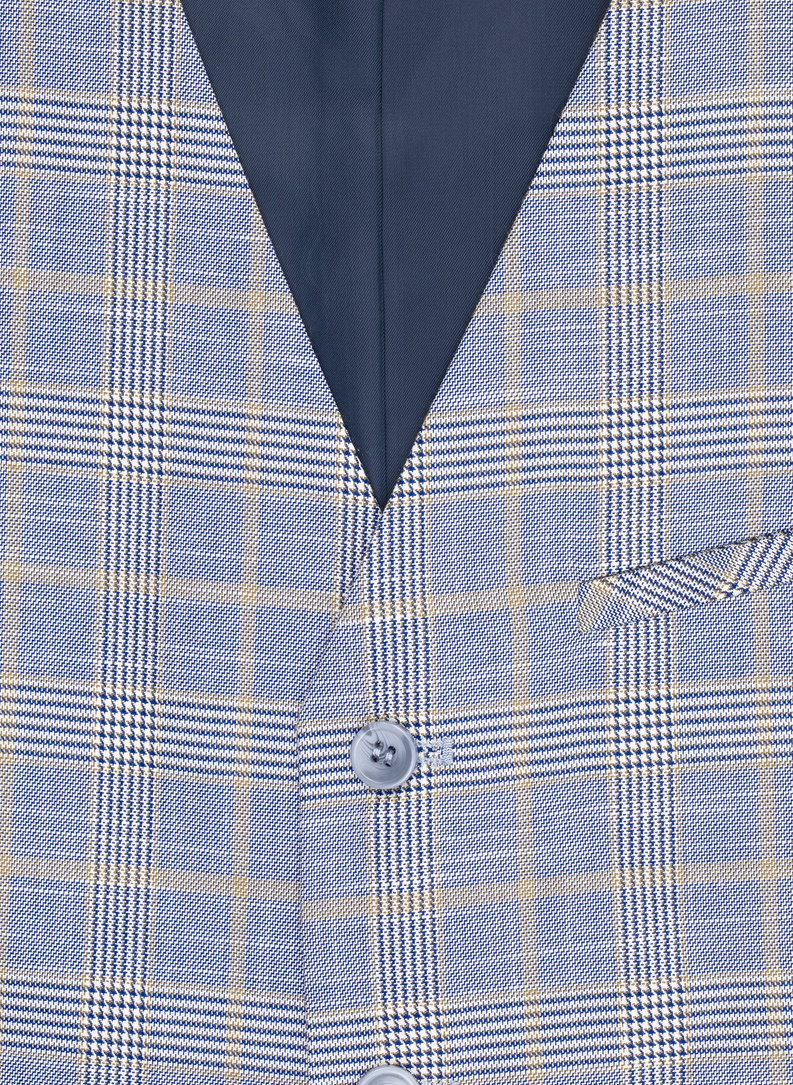 Niebieska kamizelka męska P21WF-8X-035-N