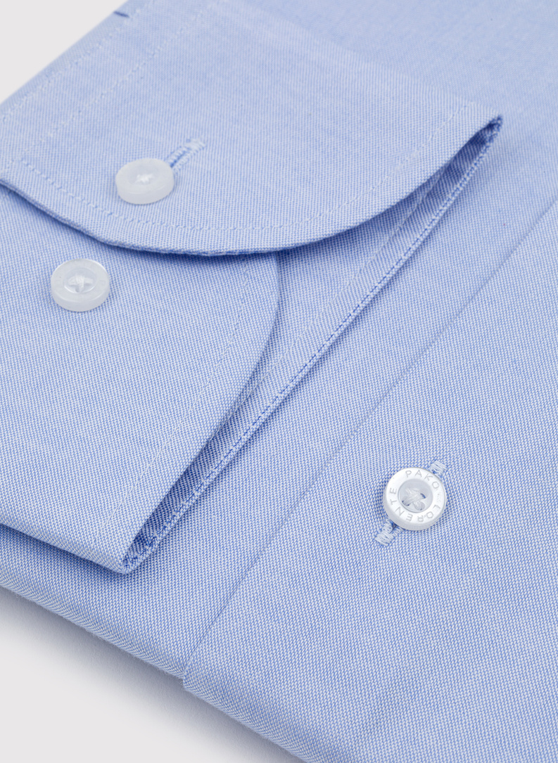 Niebieska koszula męska z długim rękawem