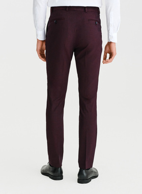 Bordowe spodnie ganiturowe