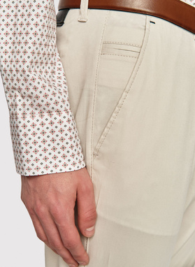 Męskie basicowe spodnie w kolorze ecru