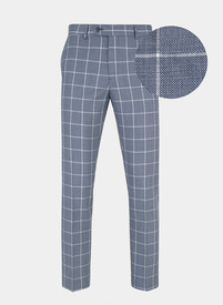 Niebieskie spodnie garniturowe P22SF-6G-012-N-S