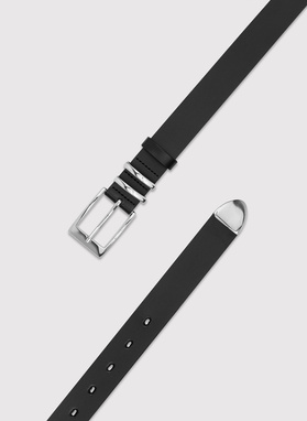 Pasek skórzany męski z metalową końcówką