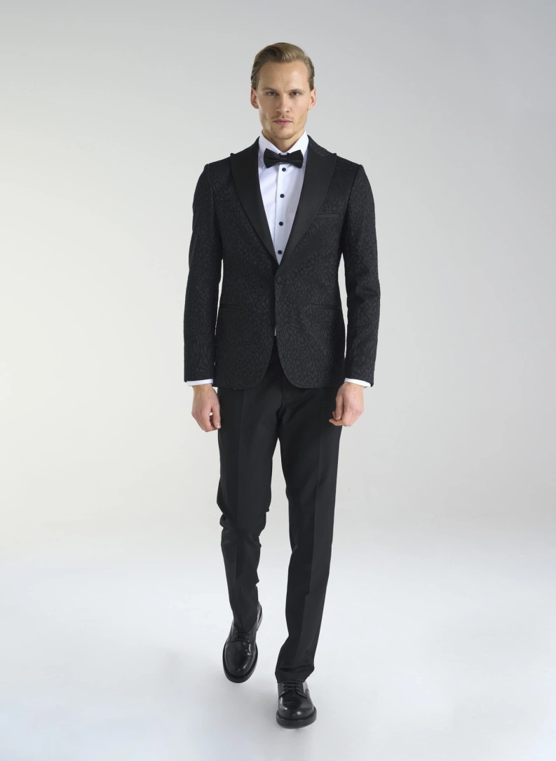 Ślubny żakardowy smoking męski