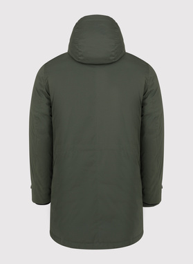 Zielona kurtka męska wypełniona naturalnym puchem