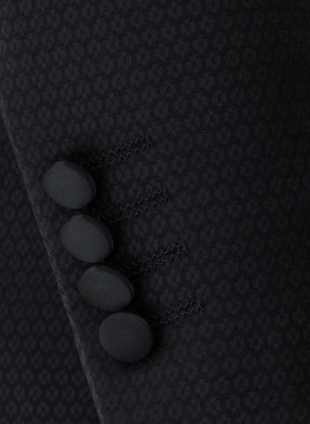 Czarna marynarka smokingowa w mikrowzór 