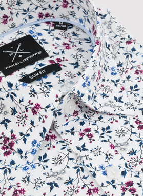 Koszula męska w kwiatowy wzór długi rękaw