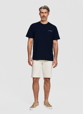 Bawełniany t-shirt oversize w kolorze granatowym