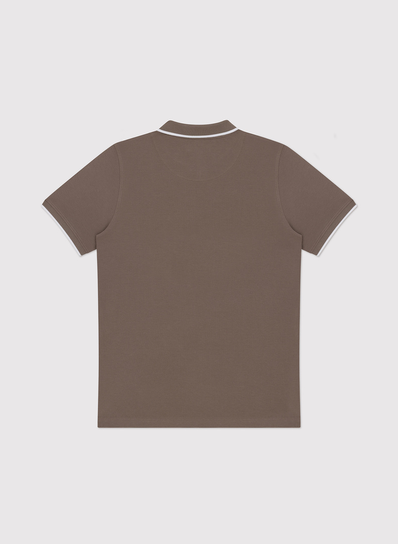Brązowy t-shirt polo