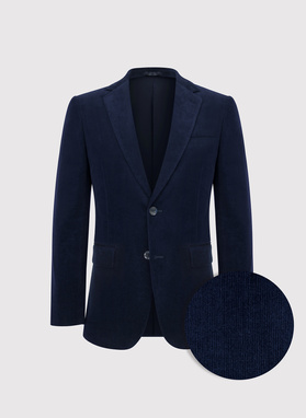 Granatowa sztruksowa marynarka męska