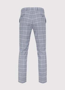 Szare spodnie garniturowe w kratkę P22SF-6G-005-N-S