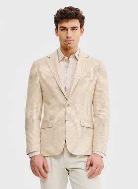 Jasna marynarka męska w pepitkę