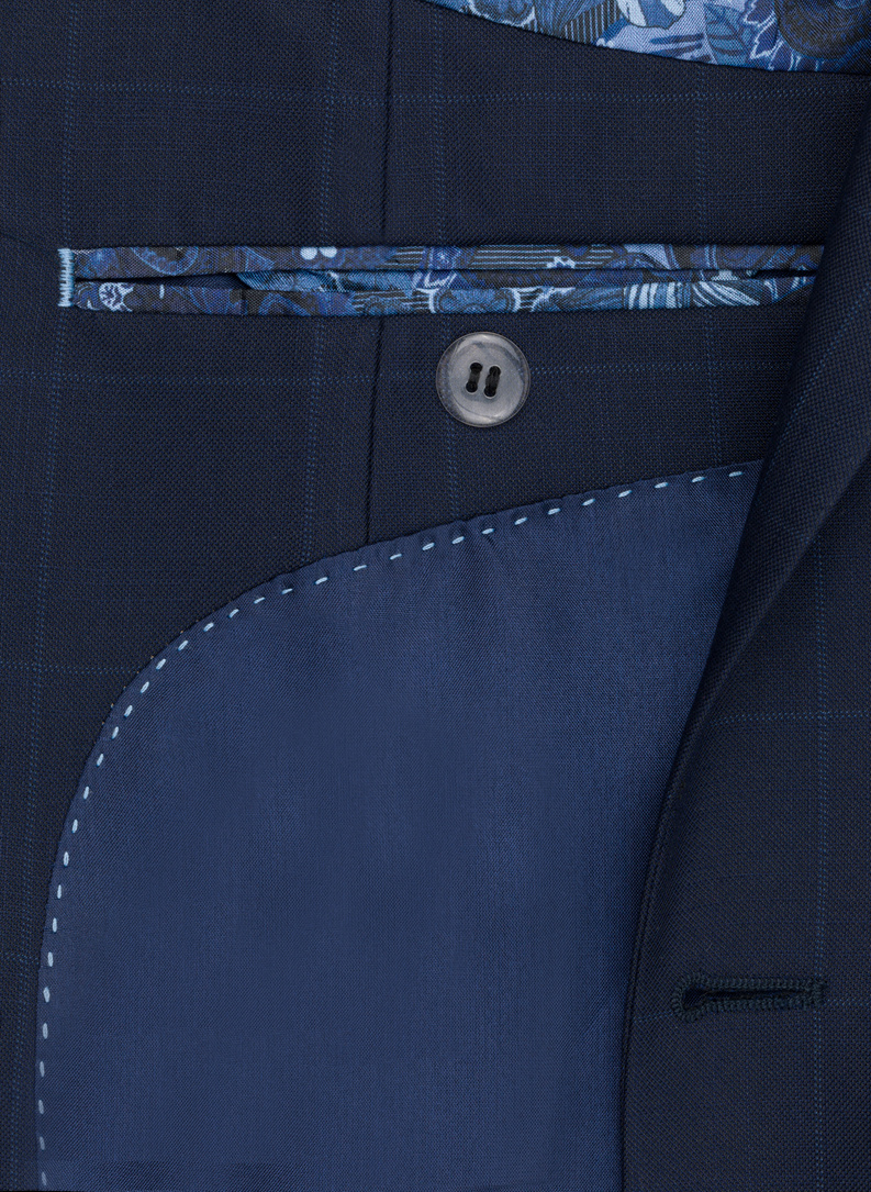 Granatowa marynarka garniturowa P22SF-3G-015-G-S