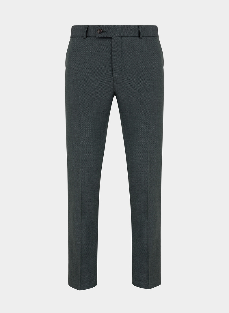 Zielone spodnie garniturowe P22SP-6G-002-Z-S