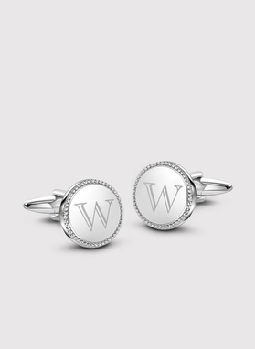 Srebrne spinki do mankietów