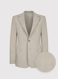 Beżowa wełniana marynarka garniturowa