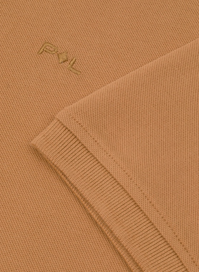 Gładki t-shirt polo w pomarańczowym kolorze