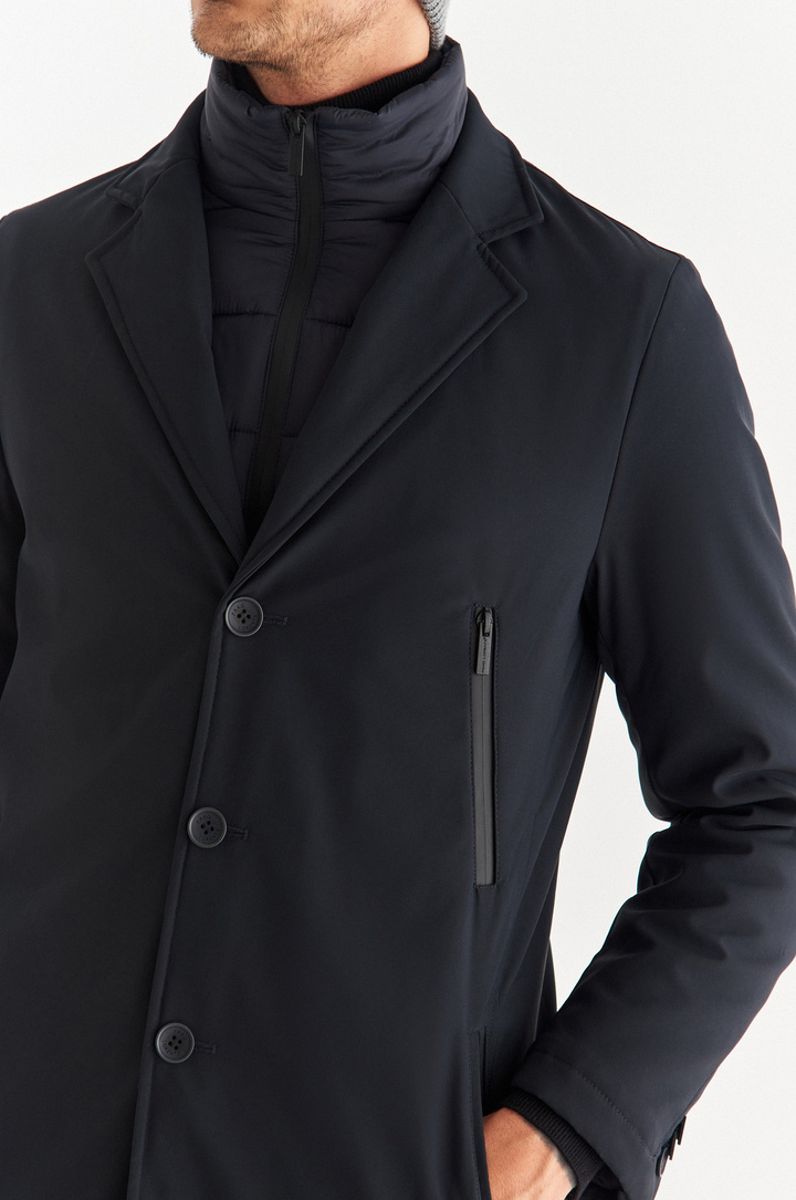 Płaszcz męski granatowy P22WF-7X-008-G-0