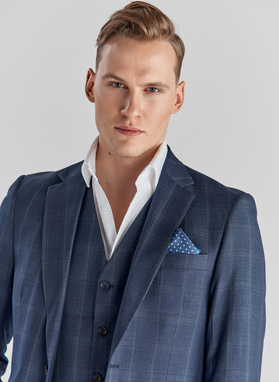 Granatowa marynarka garniturowa P21WF-3G-077-G-S