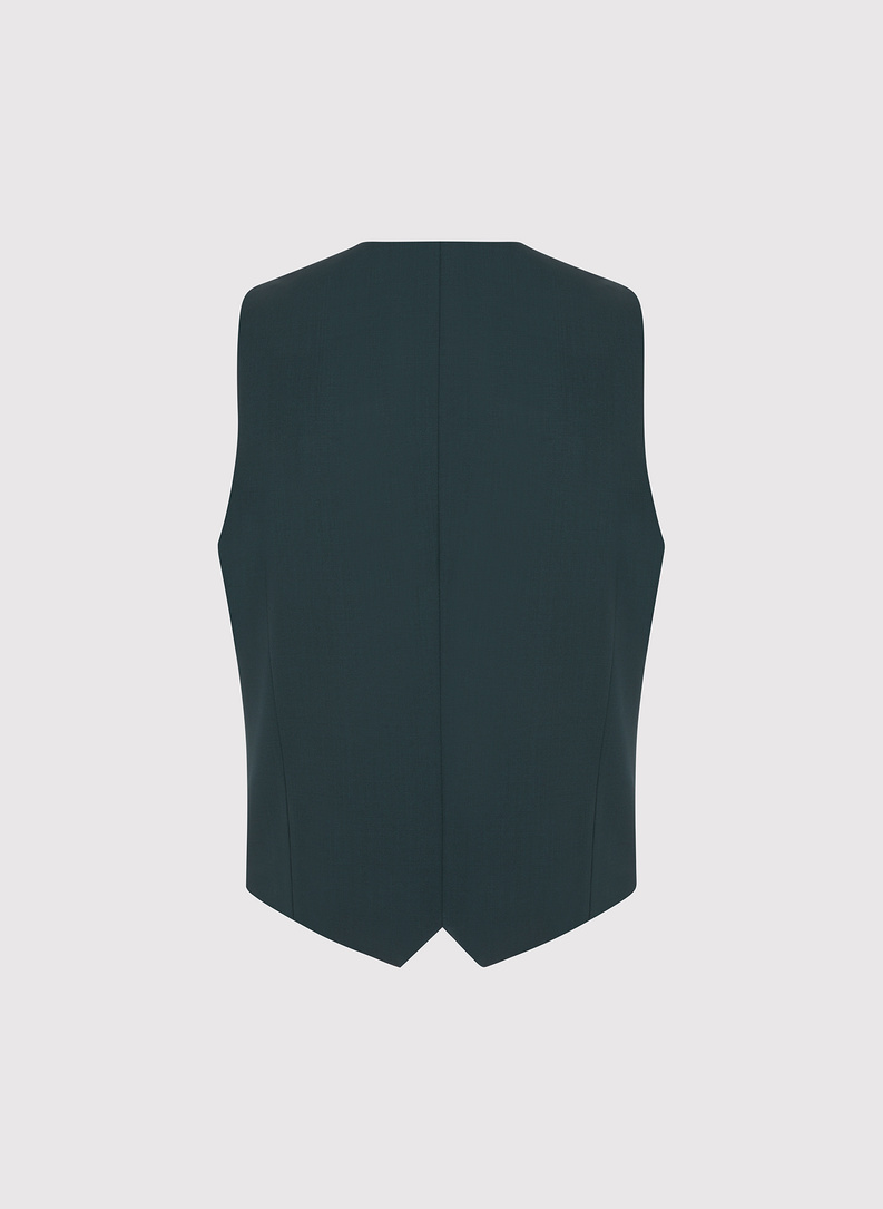 Wełniany zielony garnitur męski