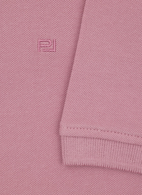 Różowe męskie polo z bawełny