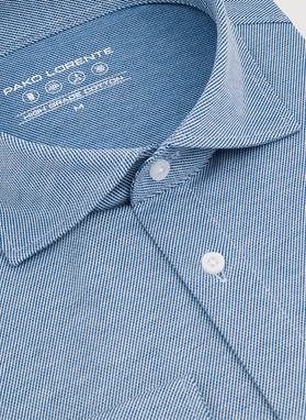 Jasnoniebieska dzianinowa koszula męska