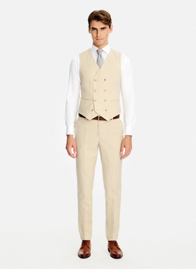 Beżowa wełniana kamizelka