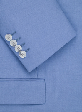 Niebieska wełniana marynarka garniturowa