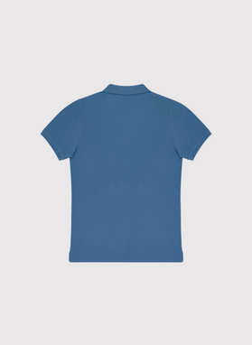 Gładki t-shirt polo w niebieskim kolorze