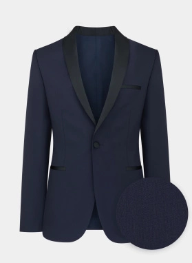 Ślubny granatowy smoking męski