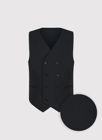 Czarna wełniana kamizelka garniturowa