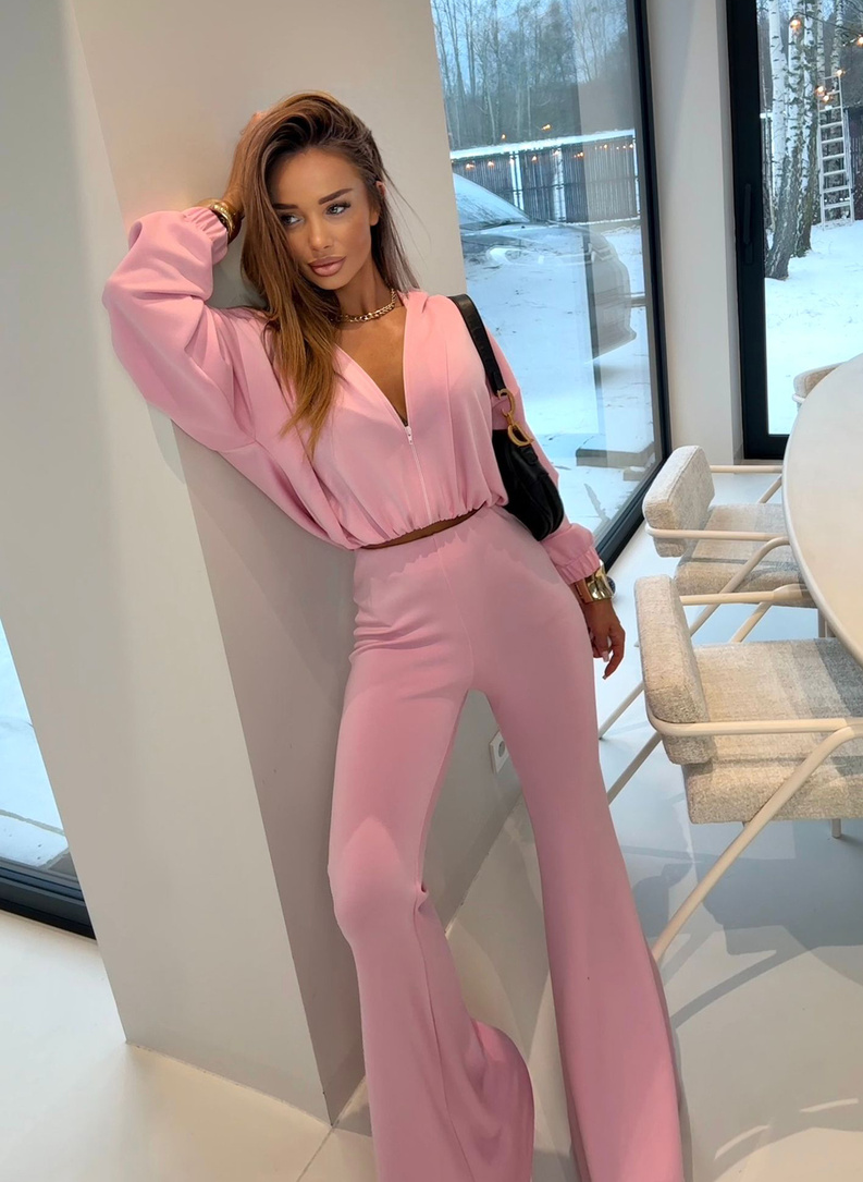 Komplet damski ENO w kolorze różowym