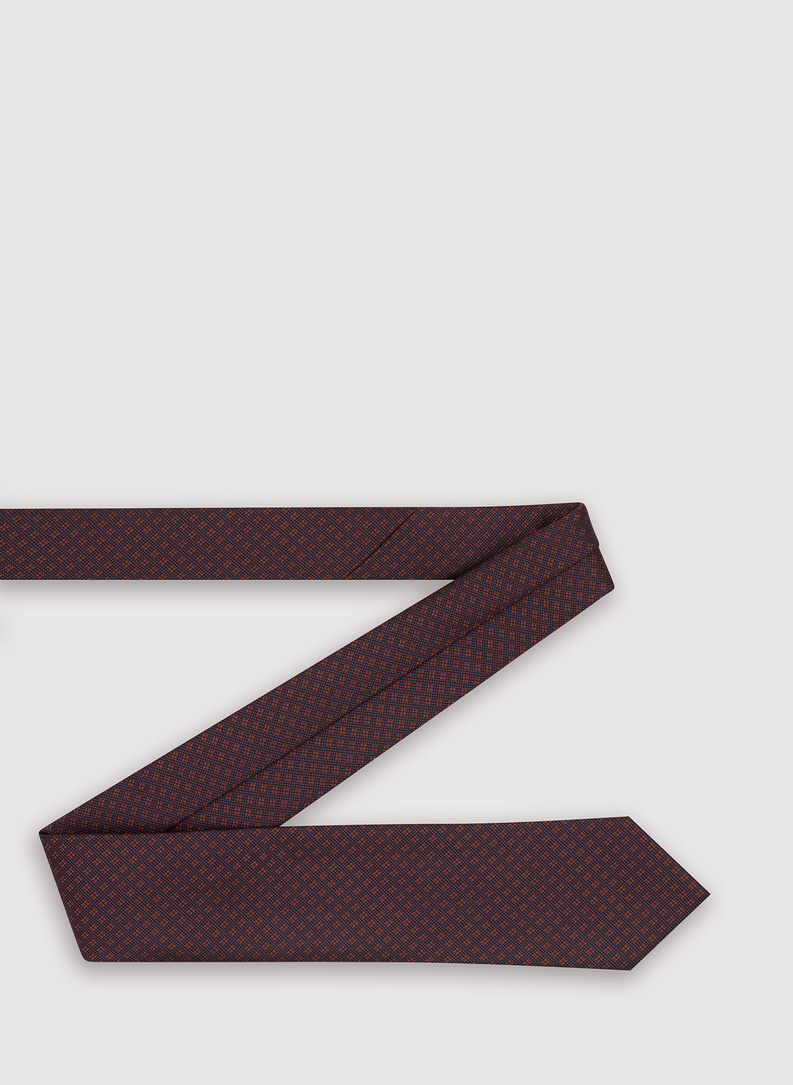 Wzorzysty krawat męski w kolorze bordowym 