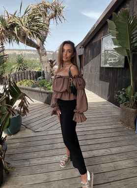 Bluzka hiszpanka MARBELA mokka