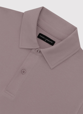 Fioletowy t-shirt polo