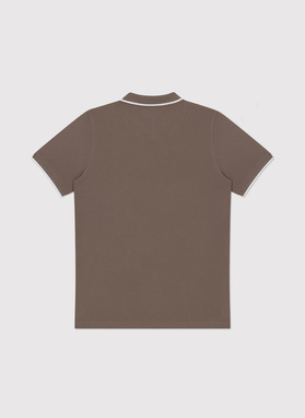 Brązowy t-shirt polo