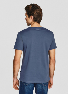 Niebieski t-shirt męski