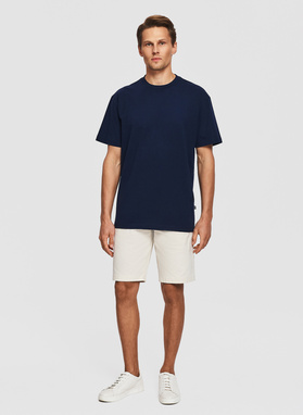 Granatowy t-shirt oversize