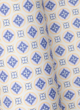 Ecru poszetka męska ze wzorem na całej powierzchni