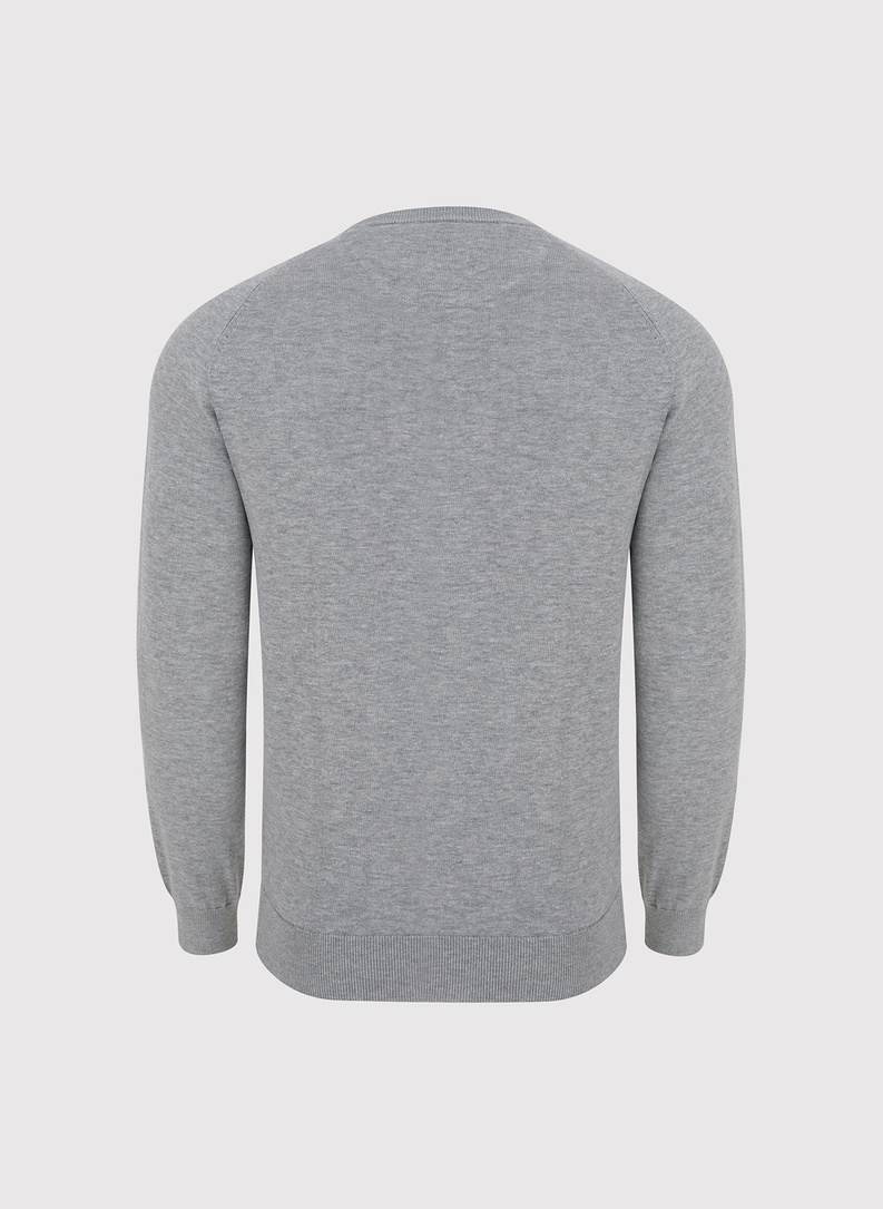 Jasnoszary sweter męski