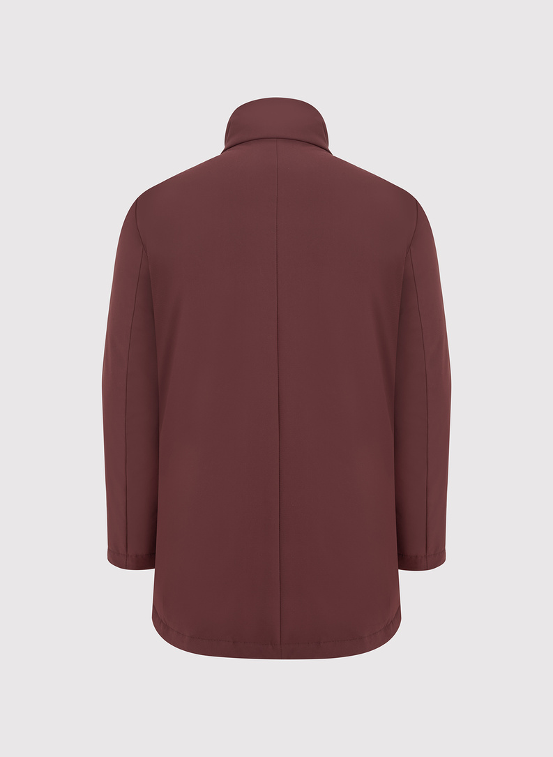 Bordowa kurtka puchowa