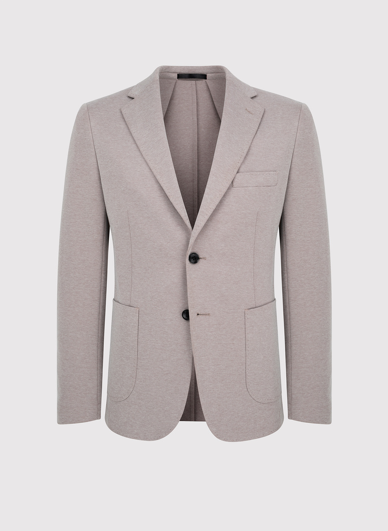 Beżowa marynarka męska melanż 