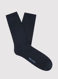 Gładkie granatowe skarpety męskie