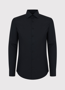 Bawełniana czarna koszula męska