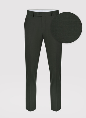 Ciemnozielony garnitur z wełną