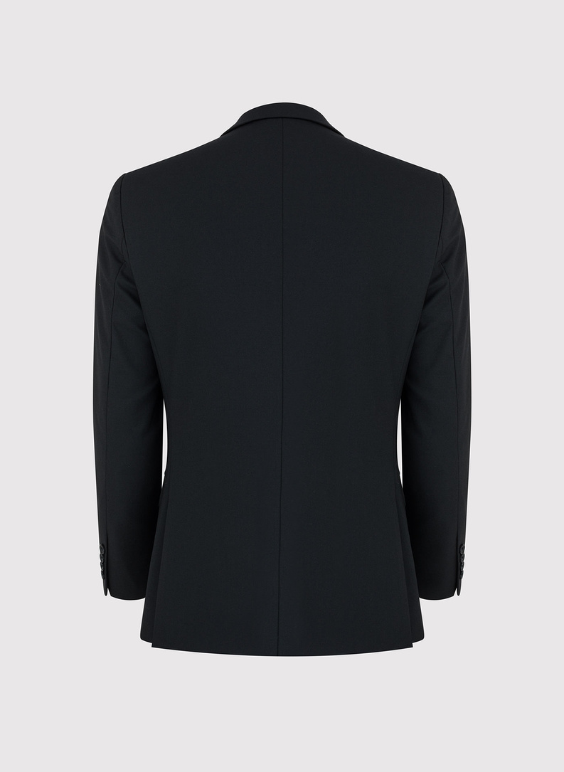 Gładki garnitur męski w kolorze czarnym