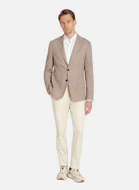 Brązowa marynarka z dzianiny