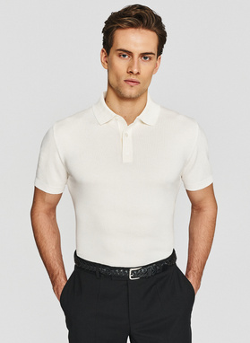 Ecru polo męskie