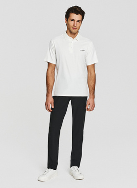 Biały t-shirt polo