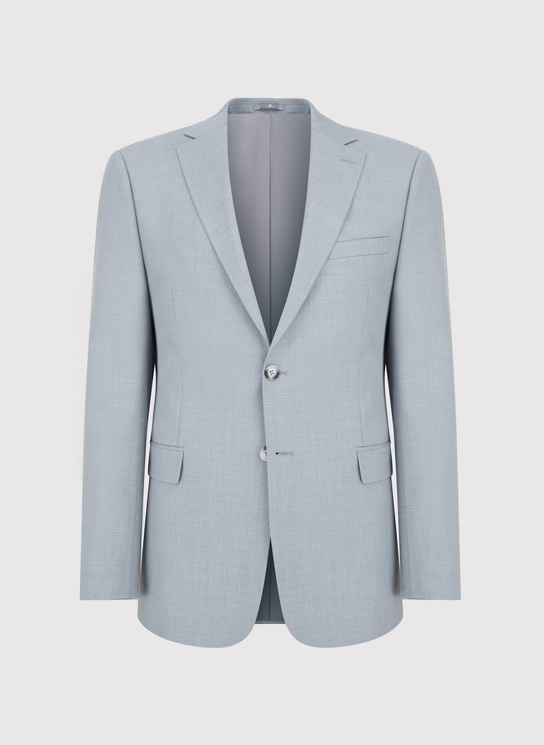 Błękitna marynarka garniturowa