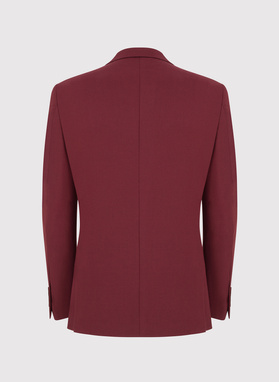 Czerwona gładka marynarka męska